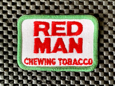RED MAN CHEWING TOBACCO EMBROIDERED SEW ON PATCH SMOKELESS 3