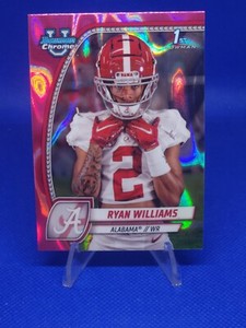 Ryan Williams 2024 Bowman Chrome University 1st Pink Lava Refractor RC #53 Bama 