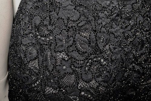 Emanuel Ungaro cotton nylon black/gold embroidery lace skirt 12/46 - Picture 4 of 7