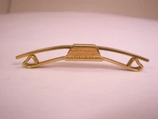1-13/16" Yellow Gold Plated Vintage SWANK B&W PLATE Collar Bar L181