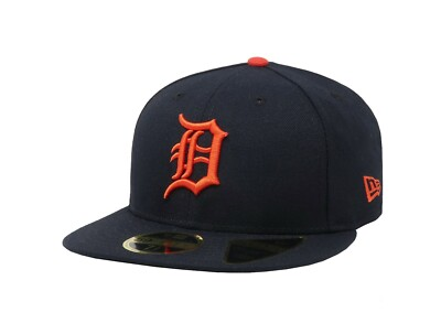 #ad New Era 59Fifty Men Women Cap Detroit Tigers Low Profile Navy Blue Fitted Hat $20.50
