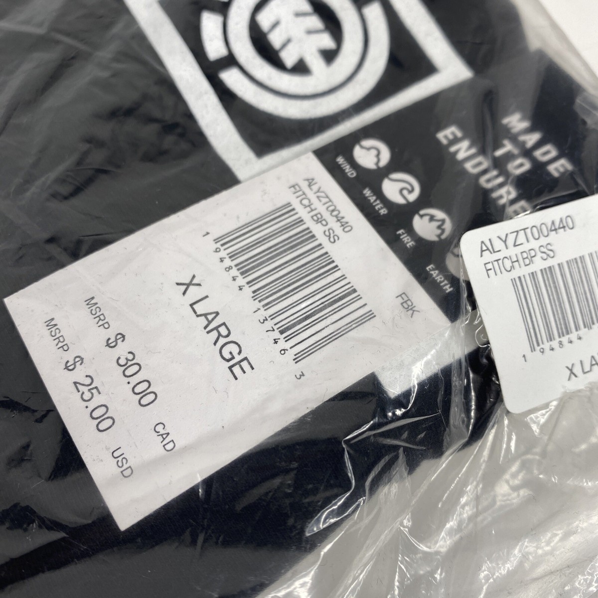 XL ELEMENT LOGO SHIRT BLACK BRAND NEW IN BAG W TAGS | eBay