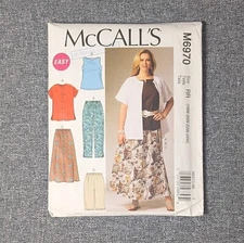 McCall's Easy Options Sewing Pattern 6970 - Uncut  / Folded (Sizes 18W - 24W)