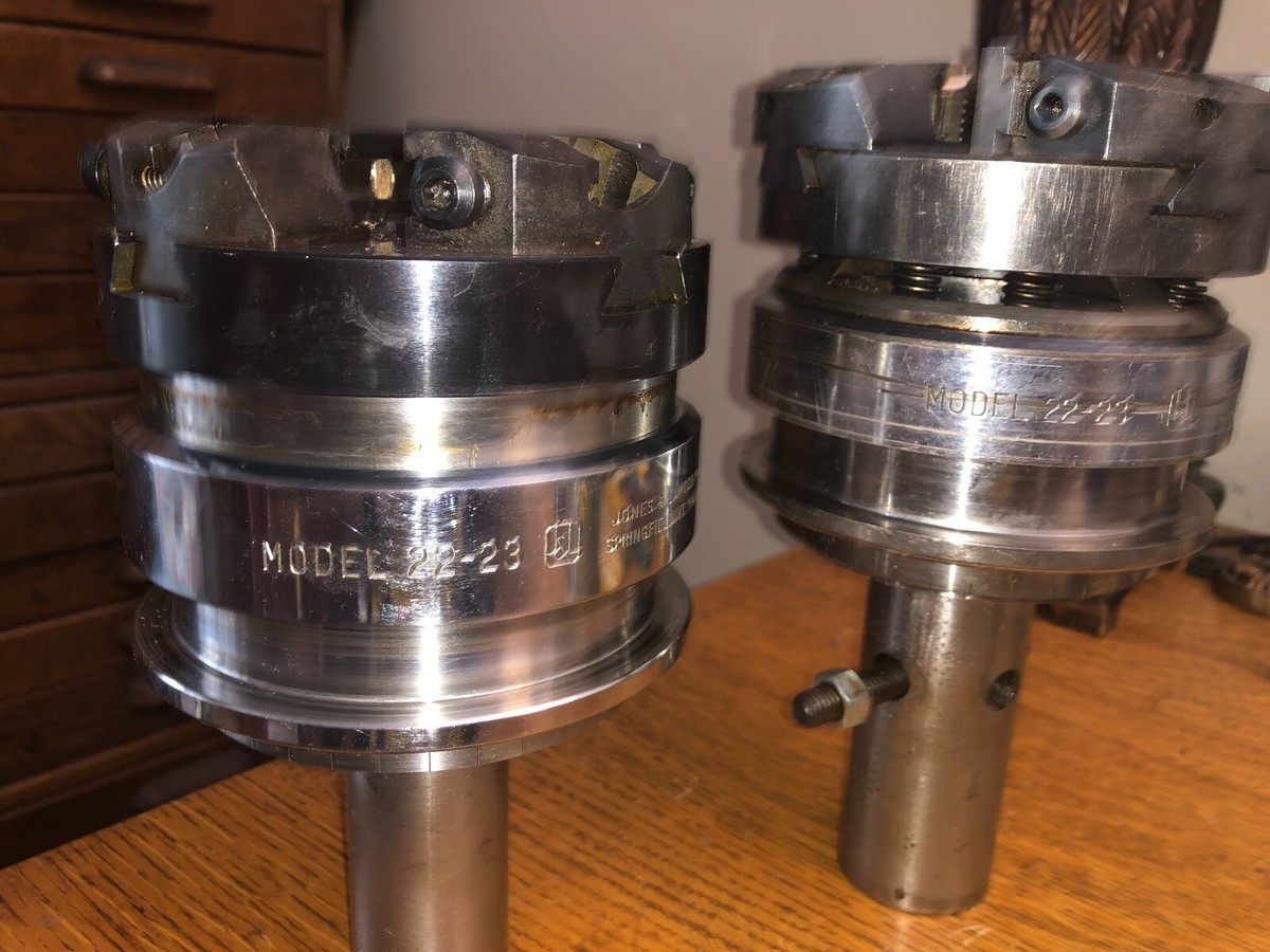 JONES & LAMSON MODEL 22-23 DIE HEADS QUANTITY 2 SHANKS 1 1/2