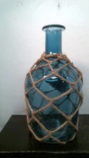 Decoris 865741 Royal Blue Glass and Rope Decorative Jar, FREE SHIPPING