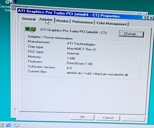 ATI Pro Turbo Mach64 D 109--32100-20 1MB VGA Card - PCI Slot - Picture 4 of 4