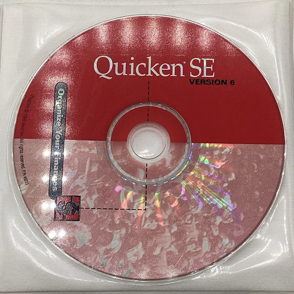 1996 Intuit Quicken SE Version 6 Organizing You Finances CD-ROM + Instructions - Image 2 of 4