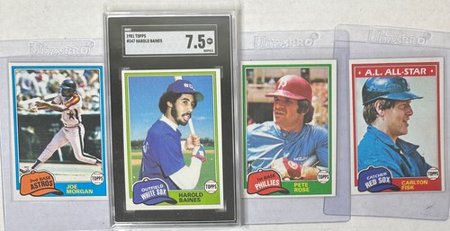 1981 TOPPS Lot HAROLD BAINES RC SGC 7.5 RC + RETE ROSE JOE MORGAN CARLTON FISK - Picture 10 of 12