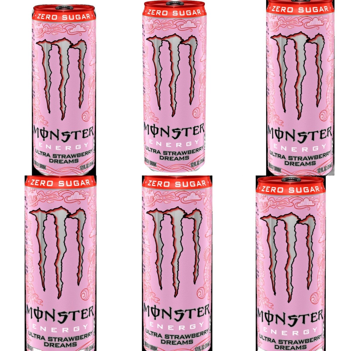 Monster Ultra Strawberry Dreams, Sugar Free Energy Drink, 12 fl oz