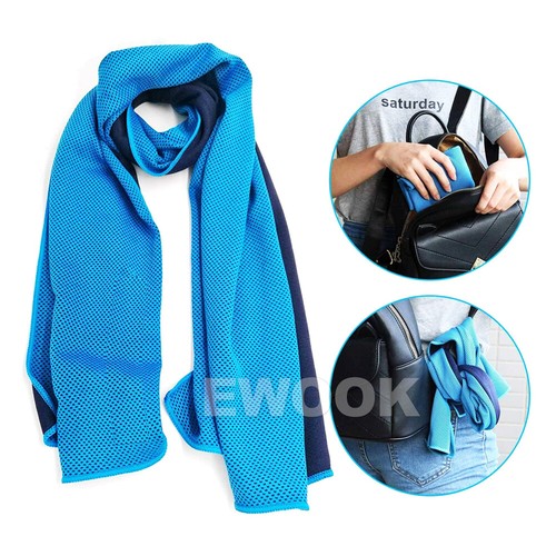 Instant Cooling Towel ICE Cold Cycling Jogging Gym Sports Outdoor Chilly Cool - Picture 9 of 22