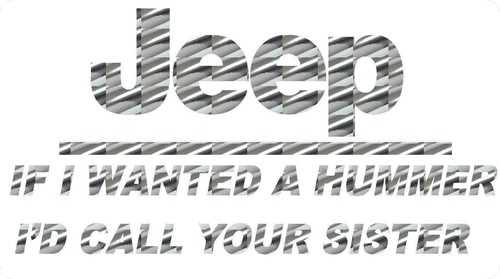 If I Wanted A Hummer funny decal for cars, Trucks, SUV, UTV, 4x4, offroad, Guns - Picture 34 of 37