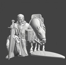 Northern Crusades Miniatures Medieval Crusader Knight  Horse Praying Scene 28mm