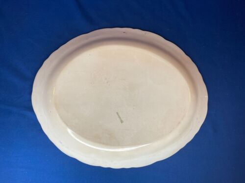 Antike viktorianische Minton Flow blau oval Fisch Servierplatte vergoldet 10 x 12 Zoll - Bild 7 von 12