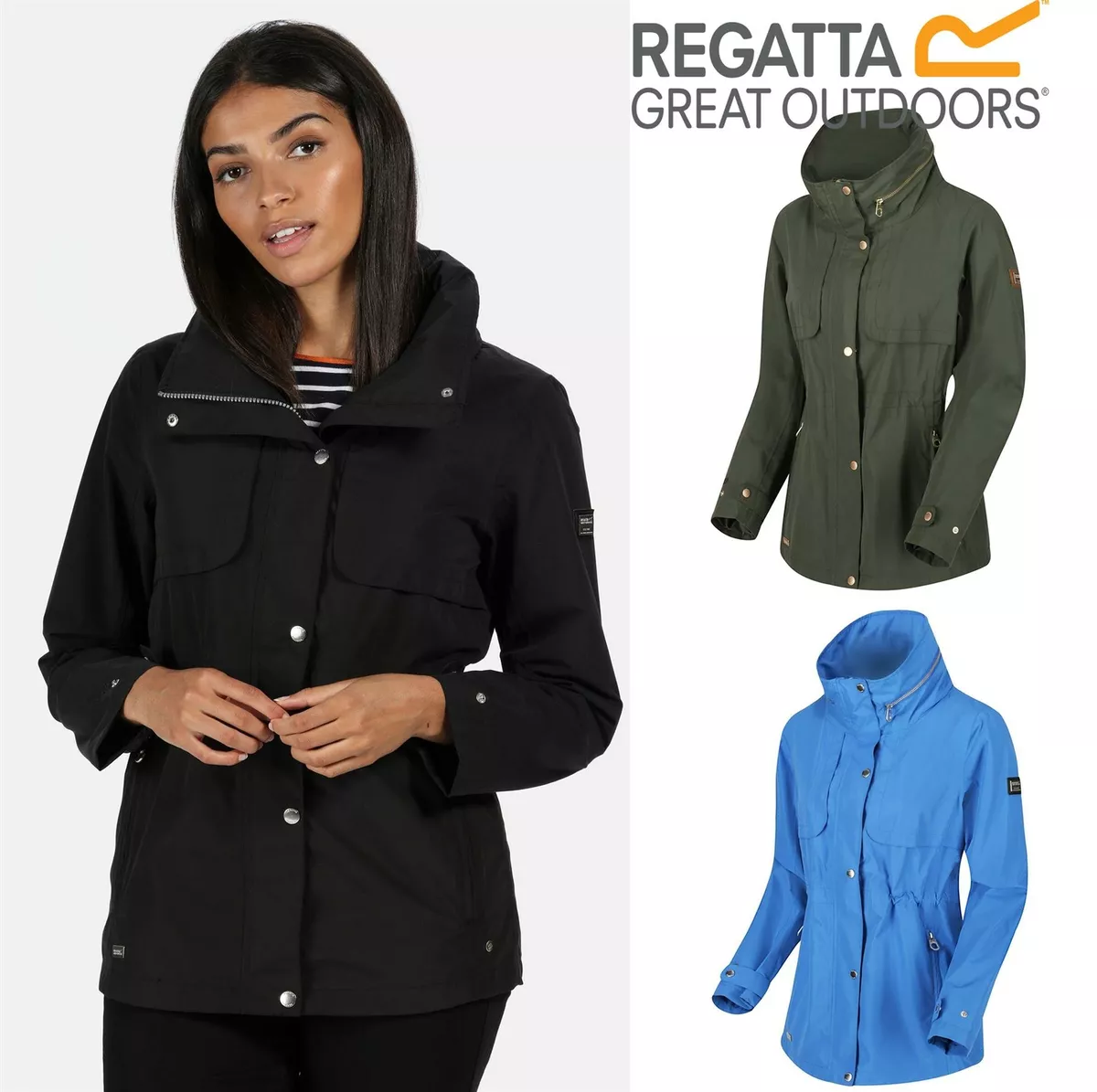Regatta Womens Kimberley Walsh Narelle Waterproof Jacket Full Zip Up Coat |  eBay