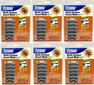 Terro T500 6 Count Multi Surface Roach Baits - Pack of 6