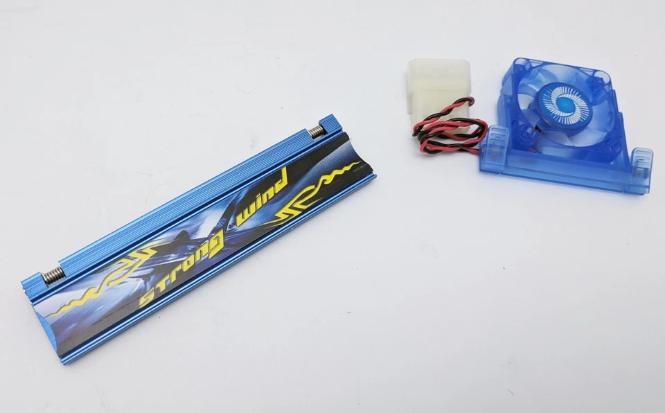 NEW Evercool 40mm 4-pin Molex Strong Wind Blue LED Memory Stick RAM Cooling Fan - Image 3 of 4