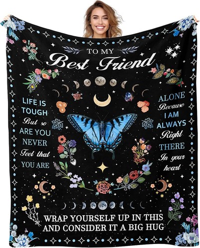 Best Friend Birthday Gifts for Women, Best Friend Blanket 60"X50", Friend Gifts