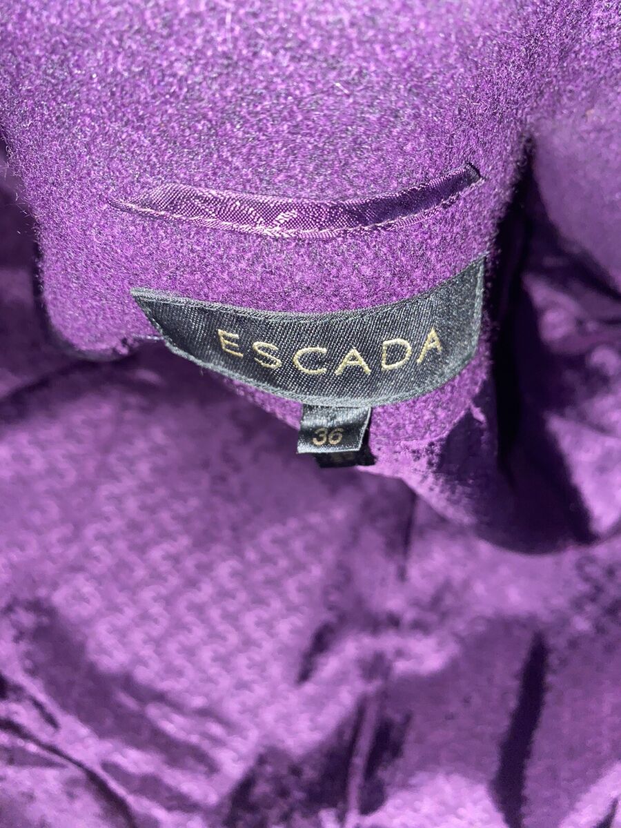 Escada Purple Blazer Jacket Top 36 or Small Medium RN 61891 Escada Purple Blazer Jacket Top 36 or Small Medium RN 61891