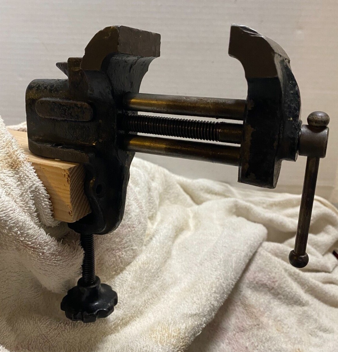 Antique Solid Steel Tabletop 2" Jewelers Gunsmith Bench Vise with Anvil Original eBay