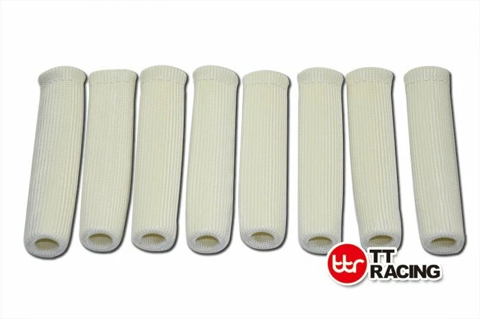 8x 6" HIGH HEAT SHIELD PURPLE ENGINE SPARK PLUG WIRE BOOT PROTECTOR SLEEVE COVER — 第 3/4 张图片