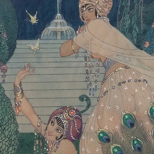 Gerda Wegener - 'Two Figures and a Peacock' Poster (11.7" x 16.5") - Picture 2 of 3