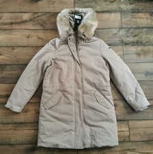 Geox Carum Long Parka Light Taupe Women's Uk Size 14 Brand New Rrp £299