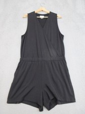 Lou  Grey Signaturesoft Romper Women L Black Loungecore Minimalist Comfy Chic