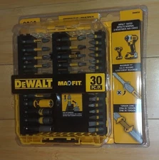 DeWalt MAXFIT 30-Piece SCREWDRIVING BIT SET Impact Rated, Torsion Zone # DWAMF30