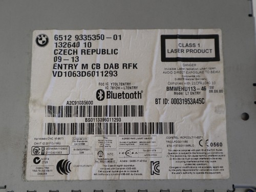 BMW F30 F31 F34 GT radio professionale DAB lettore CD unità principale unità multimediale 9335350 - Foto 2 di 11