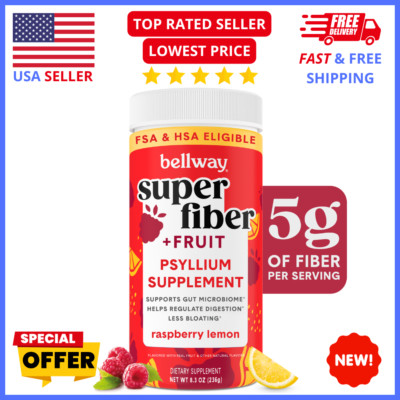 Bellway Super Fiber - Sugar-Free Psyllium Husk for Gut Health & Weight Support