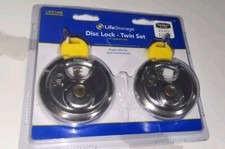 New Sealed Life Storage Disc Lock 2.75" Stainless Steel Padlock Set Of W/ 2 Keys