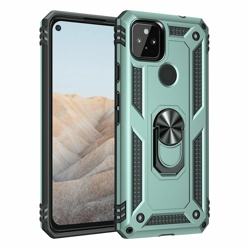 Case Ring Kickstand Armor Shockproof Hybrid Cover For Google Pixel 5a 5G 4XL