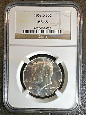 1968 D KENNEDY Half Dollar * NGC MS65 * UNCIRCULATED * Brown Label