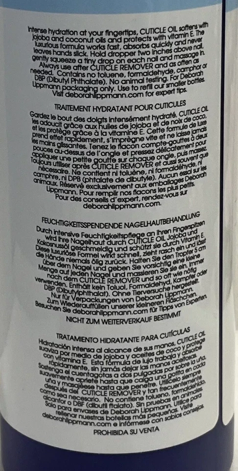 Tratamiento hidratante para cutículas Deborah Lippmann 16 oz descontinuado difícil de encontrar Foto 3 de 3