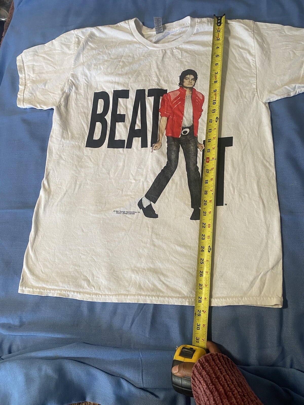 Michael Johnson White Red Retro Basic Tee - image 4