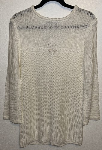 Suéter Pullover Malla Por Diseño Para Mujer Talla Pequeña Marfil’s - Imagen 2 de 9