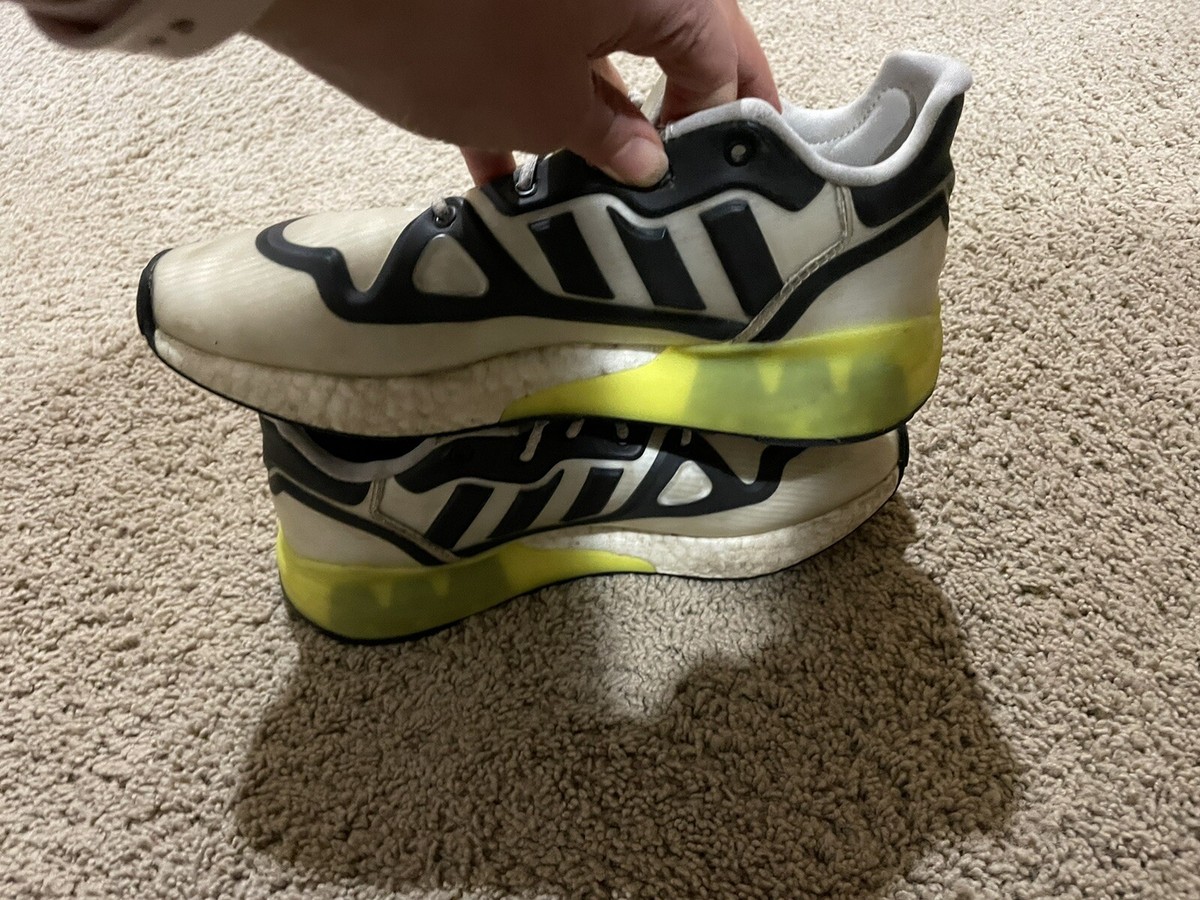 Men's ADIDAS ZX athletic shoes Size 8 White/ neon yellow | eBay