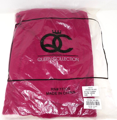 Queen Collection Zip-up Hooded Sweater Size M ~ Red