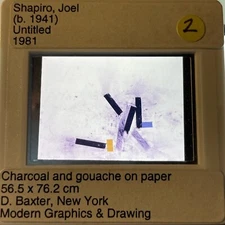 Joel Shapiro “Untitled" Minimalism 35mm Art Slide