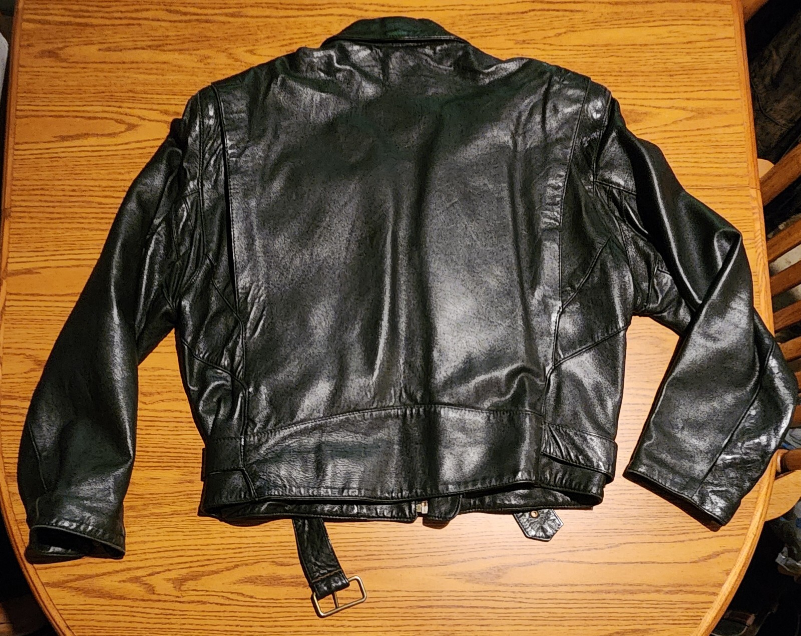 Perfecto Style English Leather "Q" Brand Jacket Sz M Made In England. EUC.