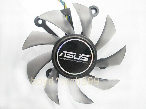 ASUS FD8015U12S AMD Grafikkarte Lüfter Ersatz 4 x 43mm 4Pin 12V 0,5A 75mm - Bild 4 von 5