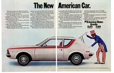 1970 AMC GREMLIN ~ ORIGINAL 2-PAGE PRINT AD