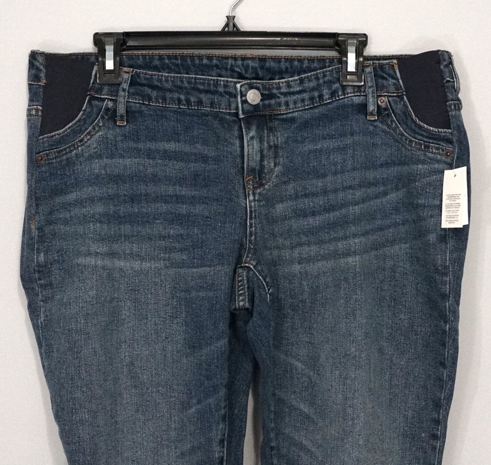 New Gap Maternity Real Straight Denim Blue Jeans Size 32L eBay