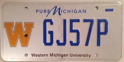 WESTERN MICHIGAN UNIVERSITY BRONCOS license plate