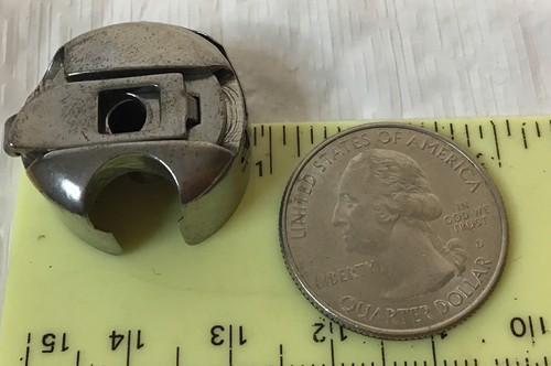 Vintage Towa Sewing Bobbin Case Stainless Steel Made In Japan - Picture 5 of 6