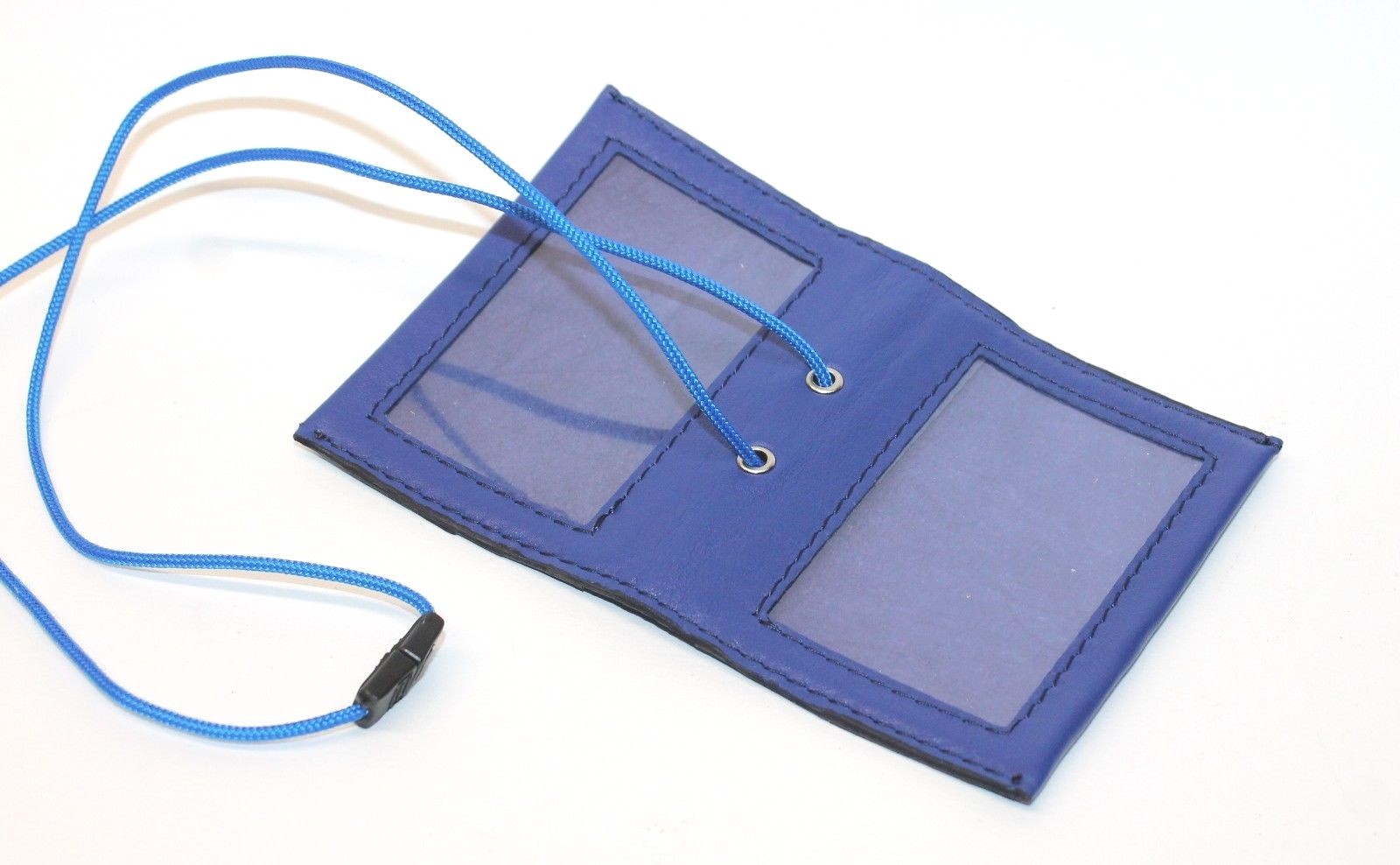 Teskyer Porta Badge, Porta Badge Da Collo, 2 Slot Per Carte, In Pelle PU, Verticale Porta - Foto 5