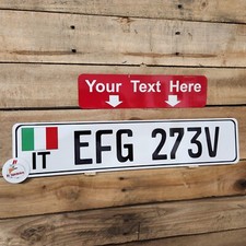 Italy Italian Euro Tag European Style License Plate Custom Any Text