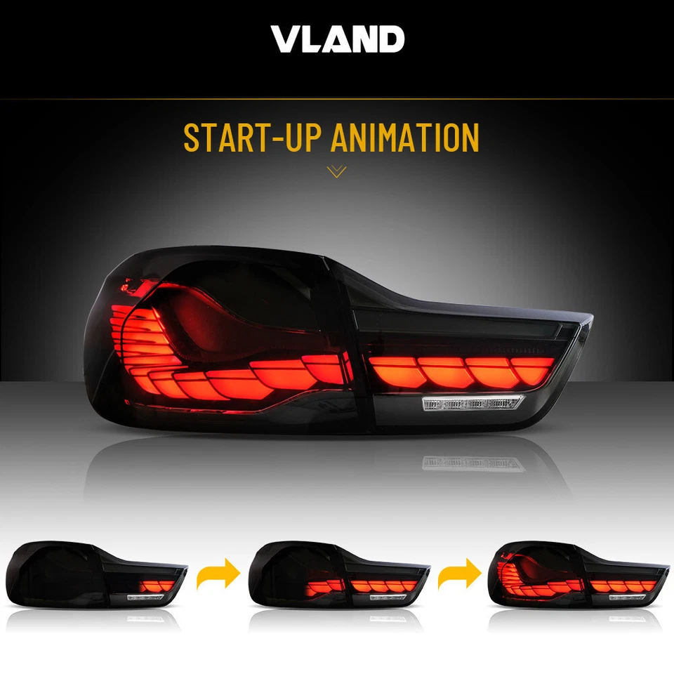 Luces traseras LED ahumadas VLAND para BMW F32 F33 F36 F82 F83 M4 2014-2020 Foto 4 de 4