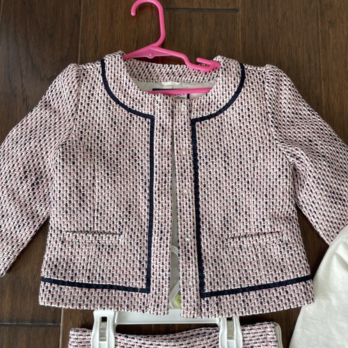 Janie and Jack size 6 girls suit outfit, 3 piece set jacket shorts shirt - Picture 2 of 6