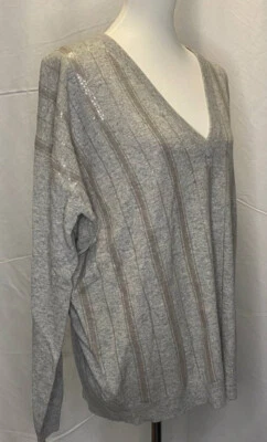 Brunello Cucinelli Kaschmir Pullover mit Pailletten XXL NEU Topzustand - Bild 1 von 4